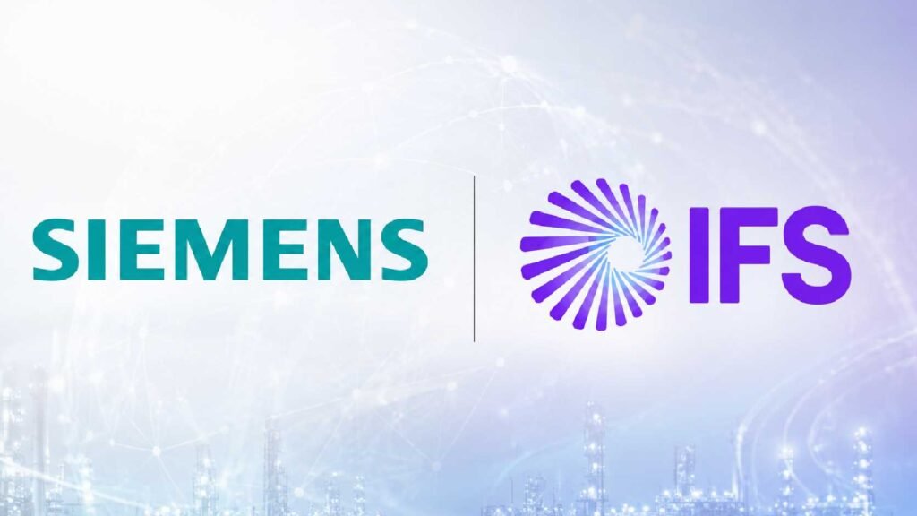 Logotipos de Siemens e IFS que representan su alianza estratégica para impulsar la industria inteligente con IA industrial